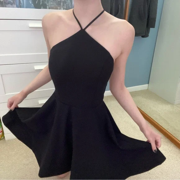 mumu jasmine halter maxi dress Jasmine Halter Maxi Dress ~ Black Luxe Satin S main image 0